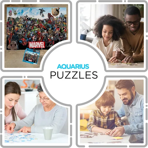 Vista 4 de AQUARIUS Marvel Puzzle Cast (rompecabezas de 3000 piezas) – Mercancía y coleccionables con licencia oficial de Marvel – Sin deslumbramiento – Ajuste