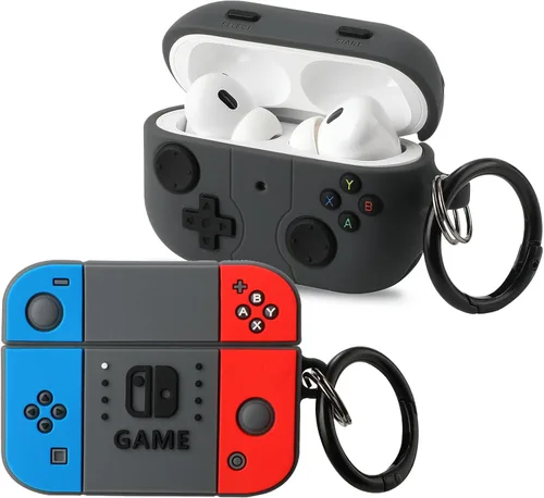 Vista 19 de [Paquete de 2] Gedicht para Airpods Pro, bonita funda de personajes de dibujos animados de AirPods Pro, diseño único, divertido y divertido Kawaii