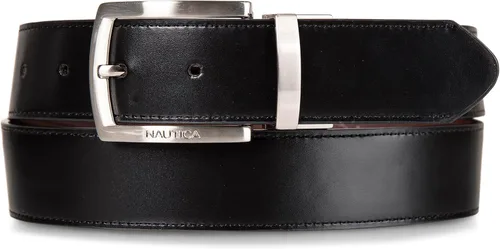 Vista 2 de Nautica Men's Reversible Leather Casual and Dress Belts with Metal Buckle