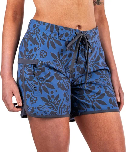 Vista 16 de Maui Rippers - Pantalones cortos de natación para mujer, elástico en 4 direcciones, 5 pulgadas Tapa Negra