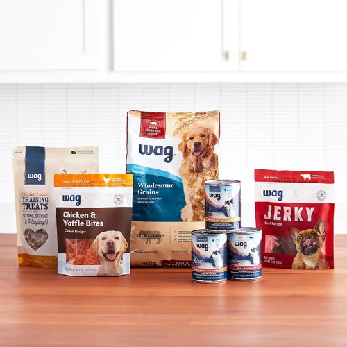 Vista 5 de Snack para perro Amazon Brand Wag Jerky, bolsa de 453gr
