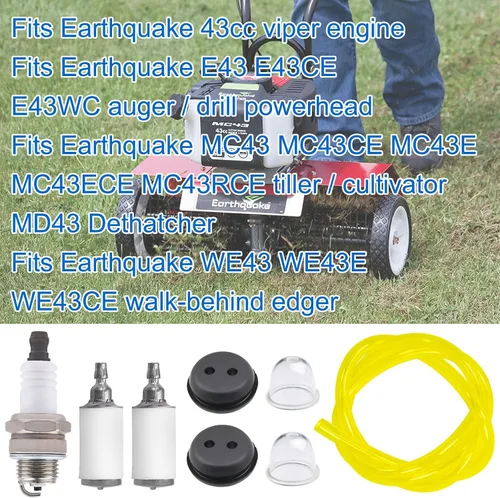 Vista 2 de FitBest Repower - Kit de ajuste para terremoto E43 E43WC E43CE Auger MC43 MC43E MC43CE MC43RCE MC43ECE Tiller MD43 WE43 WE43CE WE43E Edger reemplaza