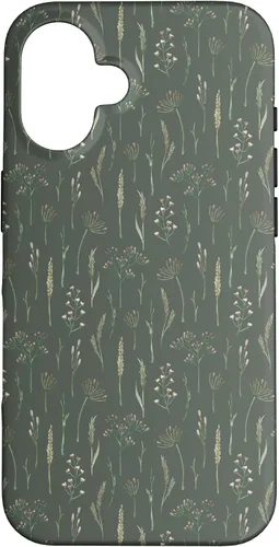 Vista 32 de Neutral Boho Dried Wildflower Meadow Botanical (Olive) Case for iPhone 17