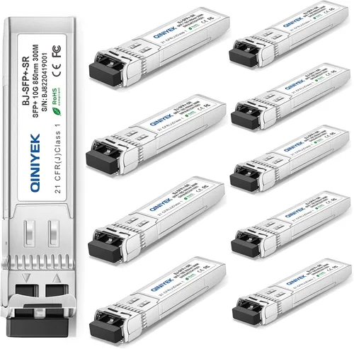 Vista 13 de Transceptor SFP+ 10GBase-SR, módulo SFP+ LC multimodo 10G 850 nm, hasta 984.3 ft, compatible con Cisco SFP-10G-SR, Unifi UF-MM-10G, Meraki