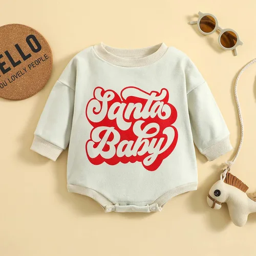 Vista 2 de pengnight Sudadera de Navidad para bebé, niña, niño, manga larga, cuello redondo, suéter para otoño e invierno