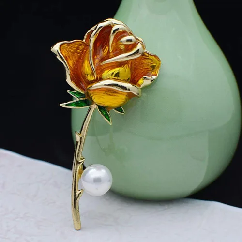 Vista 2 de Broche de rosa para bufanda o bolsa de abrigo para fiestas, bodas, banquetes