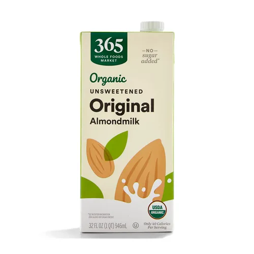 Vista 18 de 365 de Whole Foods Market - Leche de almendra orgánica sin endulzar de vainilla, envase de 32 onzas líquidas