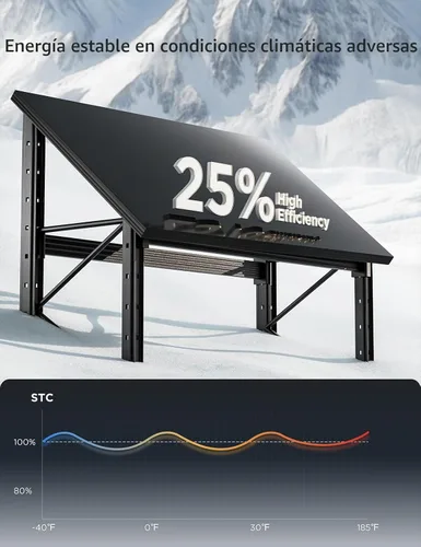 Vista 6 de STAR Paneles Solares de 100 Vatios, Panel Solar de 12/24V con Diseño de Superficie Completa y Libre de Mantenimiento, Monocristalino de Alta