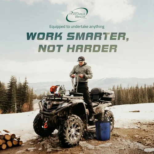 Vista 9 de Portable Winch PCW3000-Li-A Cabrestante de Cabestrante Accionado por Batería con Accesorios - Cabrestante de Capacidad de Tracción de 2,200 libras