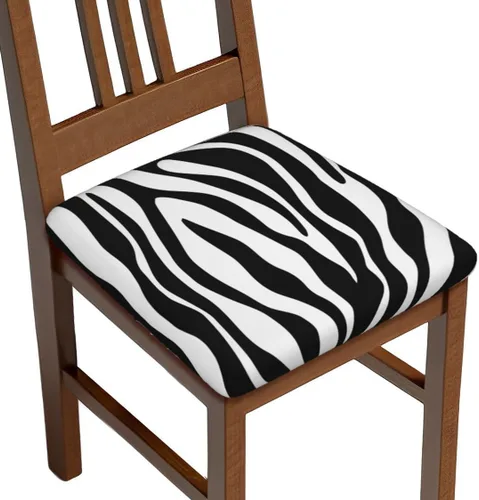 Vista 13 de Juego de 4 fundas de asiento para sillas de comedor, fundas de asiento elásticas modernas de mediados de siglo de los años 50, fundas de cojín