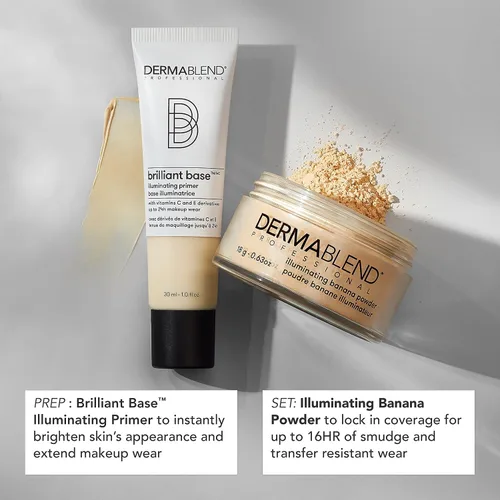Vista 2 de Dermablend Base brillante iluminadora y polvo de plátano