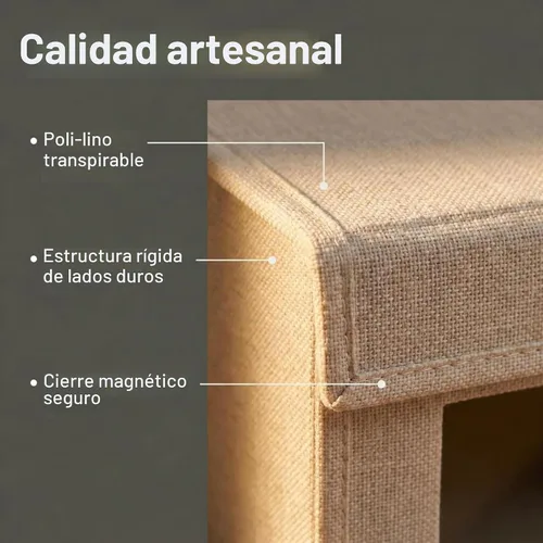 Vista 9 de Household Essentials Caja de zapatos pequeña con panel frontal transparente, resistente mezcla de poliéster, acabado crema, juego de 2
