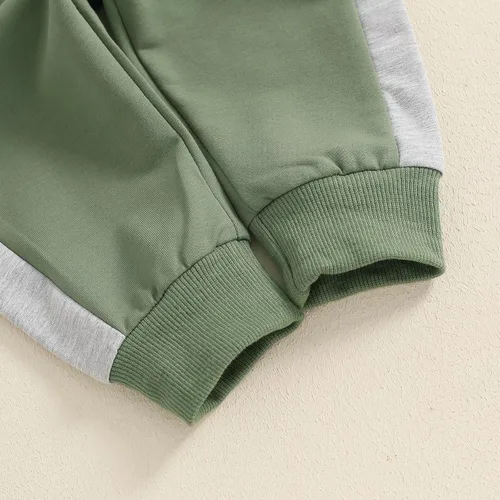 Vista 5 de Conjunto de sudadera de manga larga con cuello redondo y pantalones deportivos para bebés, ropa de invierno para bebé