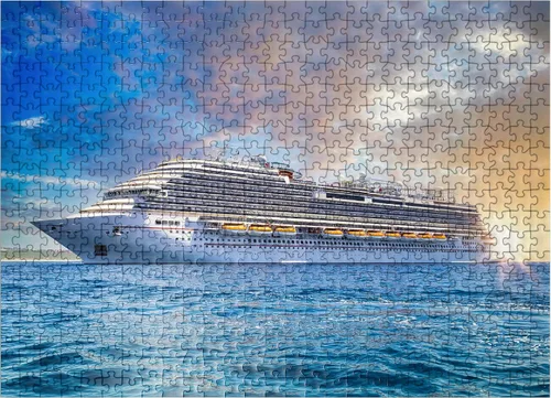 Vista 8 de MyPuzzle Cruise Ship in The Caribbean - Rompecabezas prémium de 1000 piezas para adultos