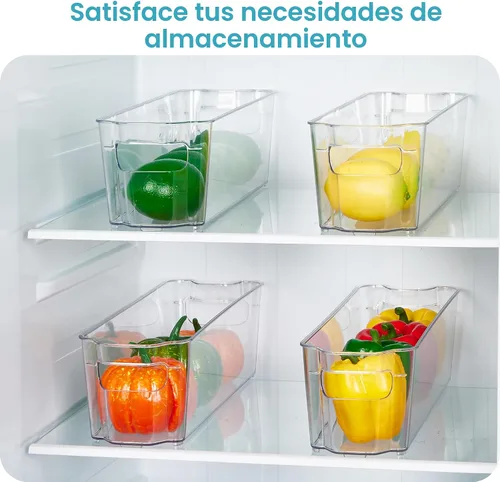 Vista 6 de Vtopmart Juego de 4 recipientes de almacenamiento para leche materna, contenedores organizadores transparentes para congelador y refrigerador