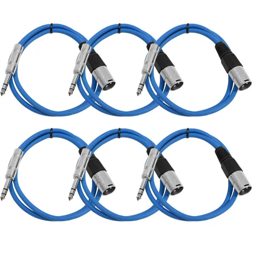Vista 9 de Seismic Audio SATRXL-M2Black6 - Cable de conexión XLR macho a TRS de 2 pies, color negro