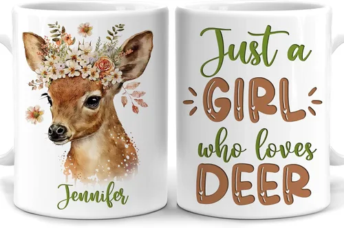 Vista 26 de Hyturtle Regalos Personalizados Amante de Osos - Taza de Café de Cerámica Just A Girl Who Loves Bears con Nombre Personalizado 11oz - Idea de Regalo