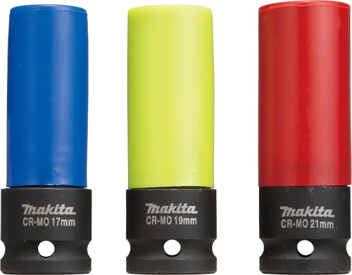 Vista 7 de Makita E-12354 - Juego de llaves de tuerca de rueda profunda de 3 piezas