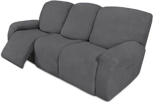 Vista 104 de Easy-Going Funda Elástica para Sofá Reclinable Cobertor de Sofá 4 Piezas Protector de Muebles Sofá Suave con Fondo Elástico Poliéster Spandex Tela