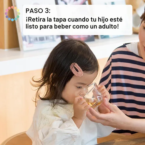 Vista 8 de Push Flow - Vaso para sorber de entrenamiento con popote de silicona y asas, 5 onzas, para bebé de 6 meses + azul claro