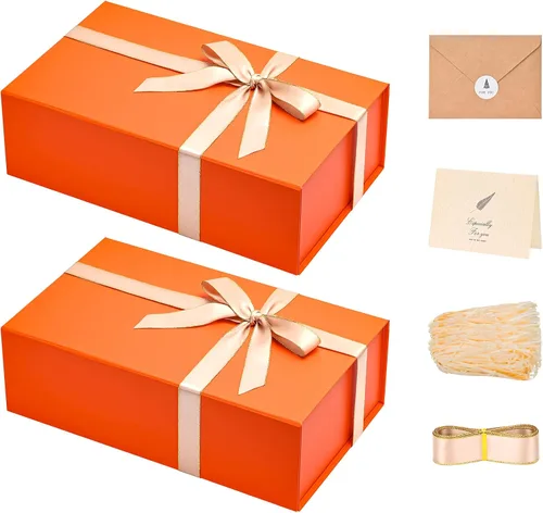Vista 41 de LIFELUM Square Gift Box with Magnetic Lid, Card, Sticker, Ribbon, Shredded Paper Filler for Business, Wedding, Birthdays