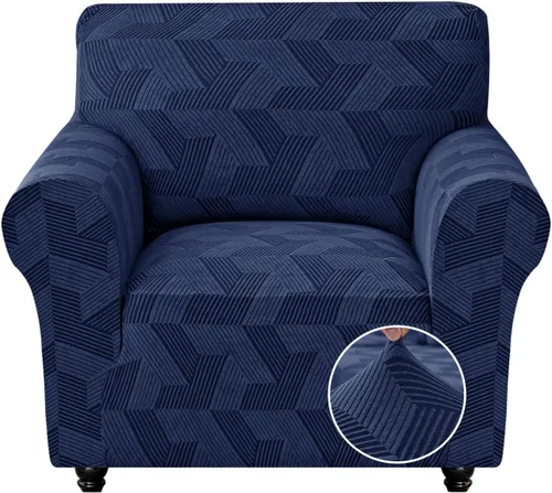 Vista 42 de JIVINER - Juego de 2 fundas elásticas para sillas de comedor, fundas geométricas de jacquard para sillas de comedor, fundas lavables para sillas