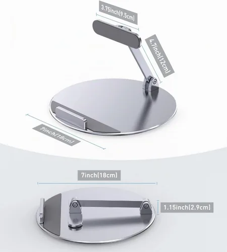 Vista 7 de Almoz Echo Show - Soporte giratorio e inclinable de 15, de aluminio Echo 15 con base giratoria de 360 grados, ángulo de visión ajustable, soporte