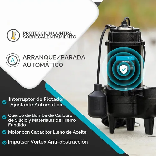 Vista 3 de LEO Bomba sumergible del efluente del arrabio de la bomba 120V 6000 GPH