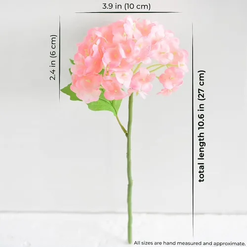 Vista 3 de FiveSeasonStuff 6 Real Touch Hydrangea Artificial Flowers, Blush Pink