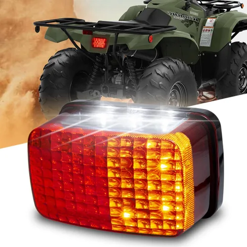 Vista 9 de Luz trasera de freno para cuatrimoto, luces de freno LED compatibles con Yamaha Grizzly Big Bear Bruin Kodiak Wolverine Rhino Viking 5KM-8472C-10-00