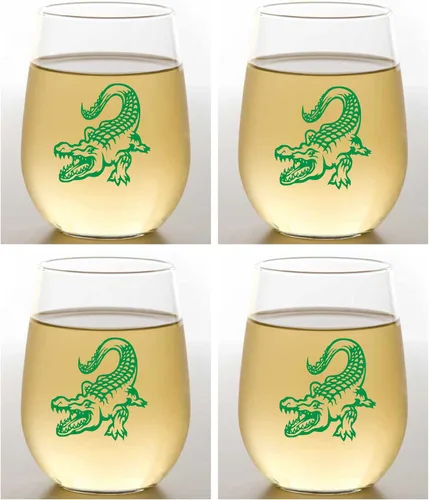 Vista 10 de Juego de 4 copas de vino de plástico inastillables de 16 onzas fabricadas en los Estados Unidos (LIFE'S A BEACH)