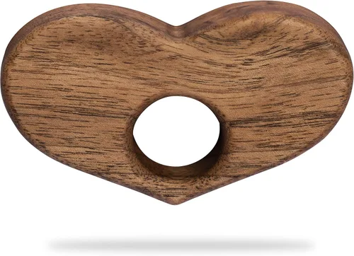Vista 10 de TILISMA Soporte para páginas de libros, accesorios de lectura de corazón de madera hechos a mano, regalos para amantes de los libros (mediano)