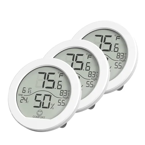 Vista 12 de SECRUI Higrómetro Termómetro para Temperatura de Habitación Medidor de Humedad Termómetro Interior Calibración de Precisión Sensor de Temperatura