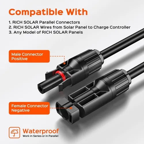 Vista 5 de RICH SOLAR Kit de panel solar de 3200 W, panel solar monocristalino de 400 vatios y 24 voltios fuera de la red para caravana, cobertizo marino, casa