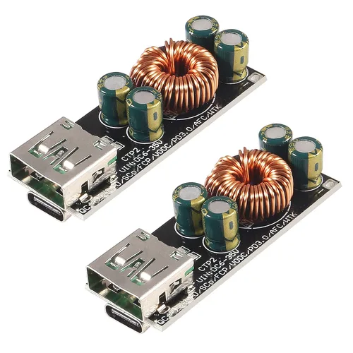 Vista 7 de ACEIRMC 60W 6-35V DC a USB tipo C PD 3.0 QC4 tipo A QC3.0 DC carga rápida 12V 24V módulo de alimentación reductor USB tipo C adaptador de carga