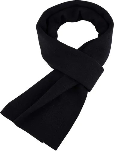Vista 6 de RIONA Men's 100 Australian Merino Wool Scarf Knitted Soft Warm Neckwear negro (9001_black)