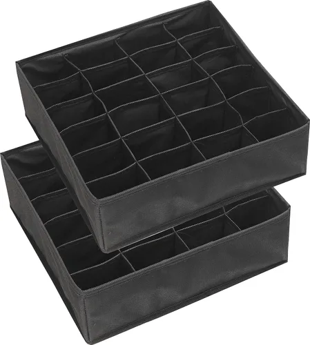 Vista 3 de Simple Houseware Paquete de 2 organizadores de calcetines para armario, 24