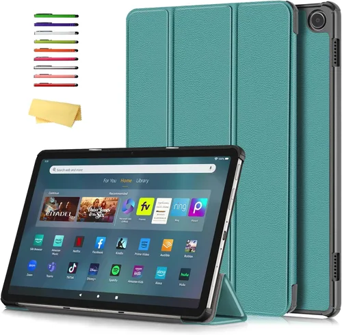 Vista 36 de Funda tipo folio para Amazon Kindle Fire HD 8 y Fire HD 8 Plus (se adapta tanto a 12ª/10ª generación, 2022/2020) con soporte inteligente de piel