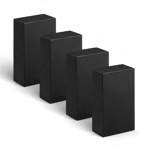 Vista 12 de 2 Pcs HDPE Plastic Blocks, 1 x 4 x 12 Inch, Black Negro2Pack