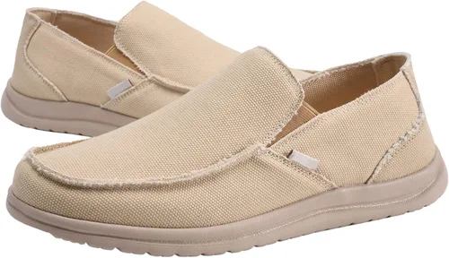 Vista 5 de Zapatos de lona para hombre, sin cordones, para caminar, ligeros, casuales