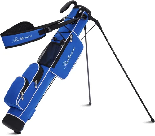 Vista 13 de Bolsa de golf ligera y fácil de transportar con correa acolchada, bolsa de golf duradera para hombres y mujeres