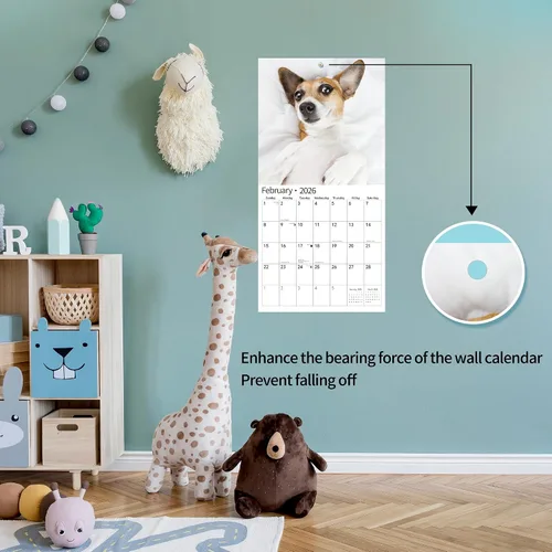 Vista 4 de Calendario de pared 2026, Calendario divertido 2026, noviembre de 2025 - diciembre de 2026, calendario de pared con memes divertidos de animales, 12