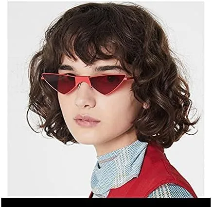 Vista 2 de FEISEDY Gafas de sol pequeñas con ojo de gato para mujer, color rosa, color caramelo, B2721