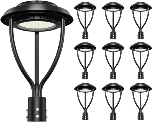 Vista 16 de Luz LED de poste superior de 60 W con fotocélula, 60 W, 48 W, 36 W, ajustable, 8400 lúmenes, CCT ajustable 3000/4000/5000K, luces de poste al aire