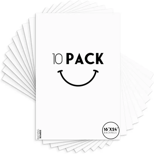 Vista 20 de Golden State Art, cartón de soporte blanco 4x6, soportes para marco, cuadro (paquete de 10) 4-Ply Thickness Uncut Matte Cardboard, Ideal for