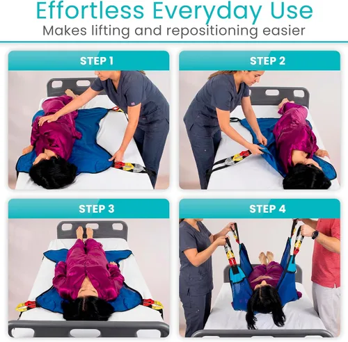 Vista 14 de Vive Patient Lift Sling - Eslinga de transferencia de malla para ducha y uso doméstico
