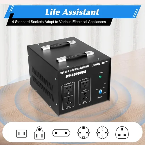 Vista 12 de Convertidor de voltaje de 8000 W/10000 W, transformador elevador/abajo, 110 V/220 V, convertidor de potencia, regulador de voltaje automático
