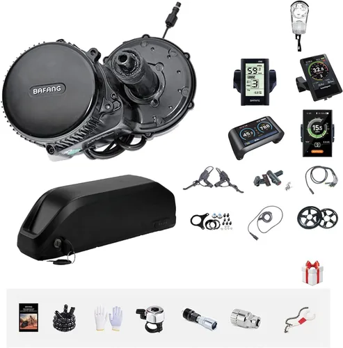 Vista 9 de BAFANG BBSHD 48V/52V 500W 750W 1000W Kit de transmisión media con batería opcional BBS01 BBS02 8FUN Kit de conversión DIY con pantalla LCD y plato