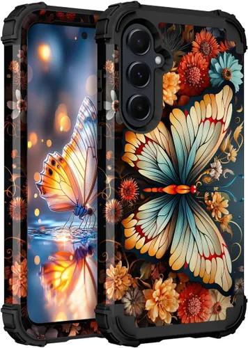 Vista 121 de Hocase Funda para Galaxy A37 5G, protección resistente a prueba de golpes, parachoques de goma de silicona suave+funda protectora híbrida