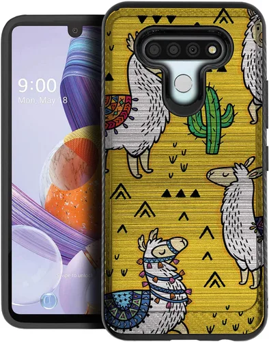 Vista 17 de CasesOnDeck - Carcasa compatible con LG K51 / LG Reflect/LG Q51 [armadura cepillada] resistente protección negro mate (ancla)